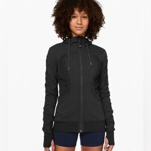 Lululemon Dance Studio Jacket III Size 16 Black Heathered Reversible Like New